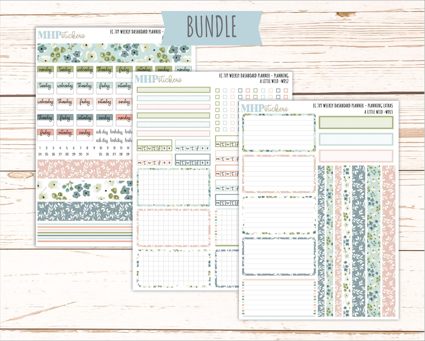 MAY Weekly Dashboard Kit for 7x9 Erin Condren Planners. 2026 Collection "A Little Wild" || ECWDS