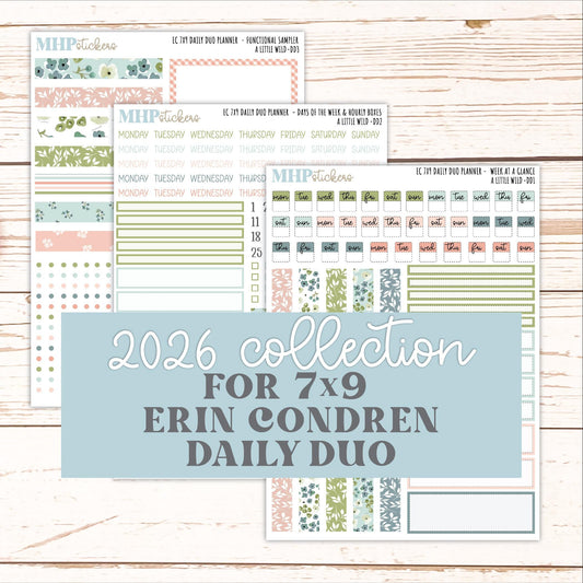 MAY Daily Duo Sticker Kit for 7x9 Erin Condren Planners. 2026 Collection "A Little Wild" || ECDD