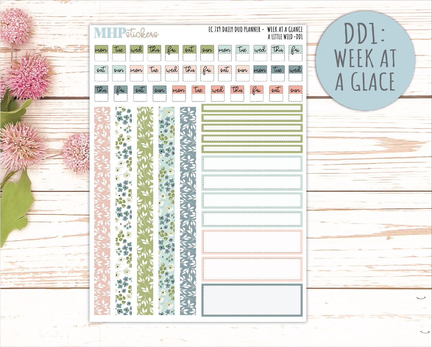 MAY Daily Duo Sticker Kit for 7x9 Erin Condren Planners. 2026 Collection "A Little Wild" || ECDD
