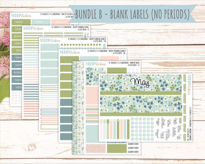 MAY Stickers for EC Teacher Lesson Planner - Horizontal Layout. 2026 Collection "A Little Wild" || ECTH