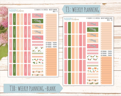 MAY Stickers for EC Teacher Lesson Planner - Vertical Layout. 2026 Collection "Roses" || ECTV
