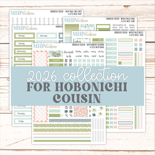 MAY 2026 Stickers for Hobonichi Cousin. A5 Planners "A Little Wild" || HC