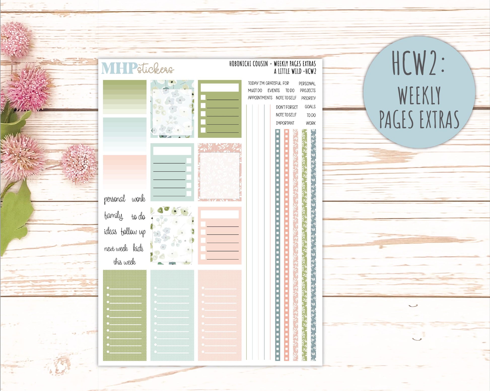 MAY 2026 Stickers for Hobonichi Cousin. A5 Planners "A Little Wild" || HC