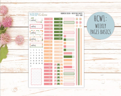 MAY 2026 Stickers for Hobonichi Cousin. A5 Planners "Roses" || HC