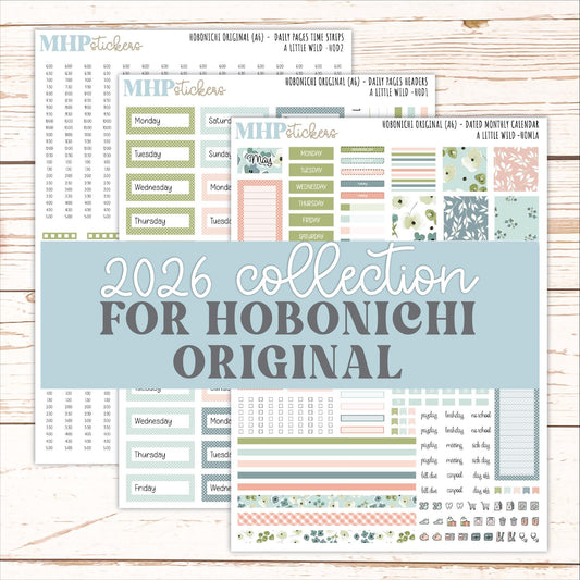 MAY 2026 Stickers for Hobonichi Techo Original. A6 Planners "A Little Wild" || HO