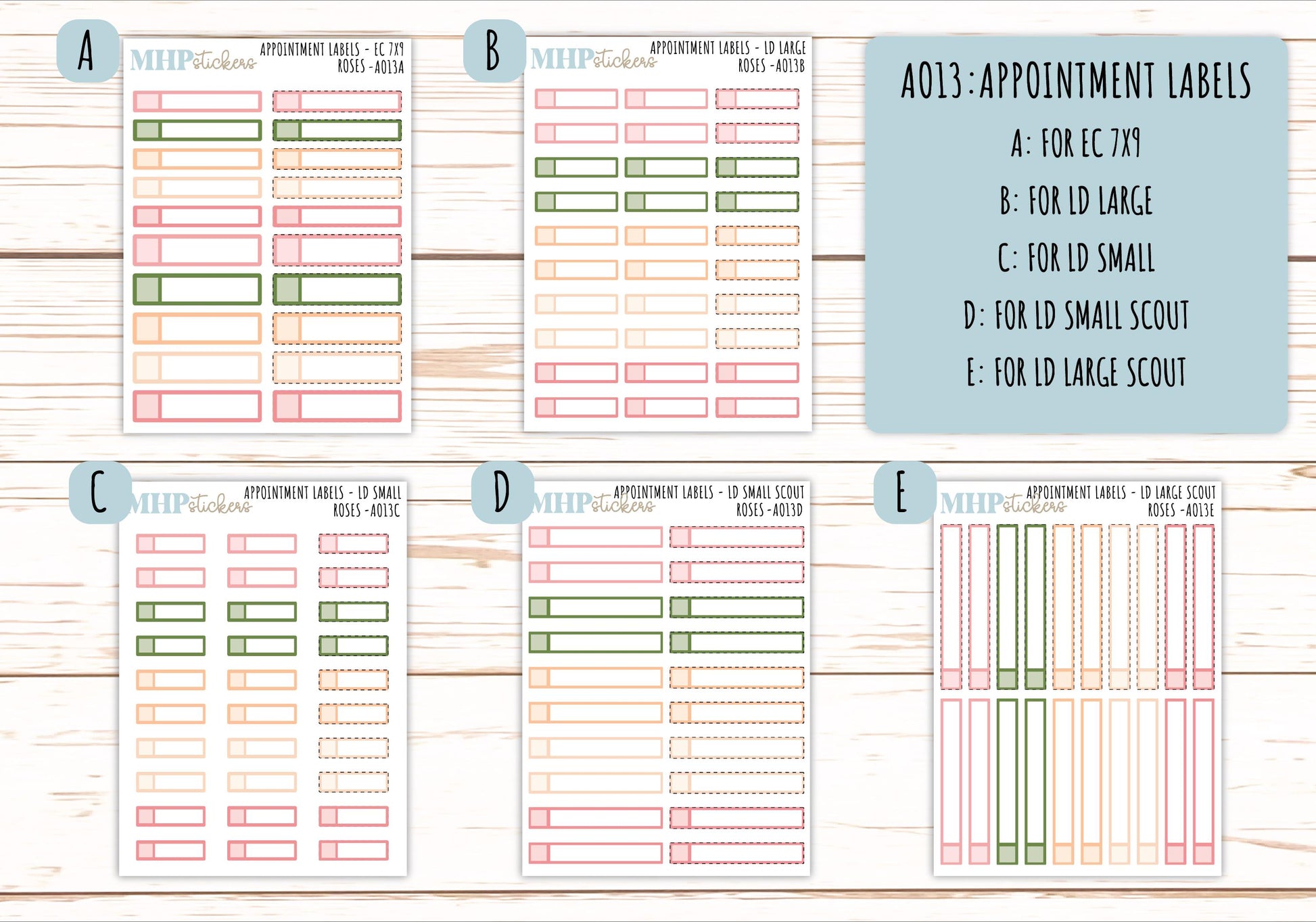 Basic Labels & Habit Trackers. ADD-Ons for Monthly Kits "A Little Wild" || AOBL