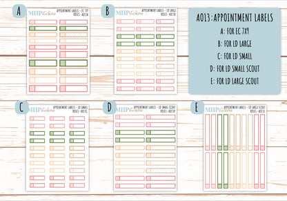Basic Labels & Habit Trackers. ADD-Ons for Monthly Kits "A Little Wild" || AOBL