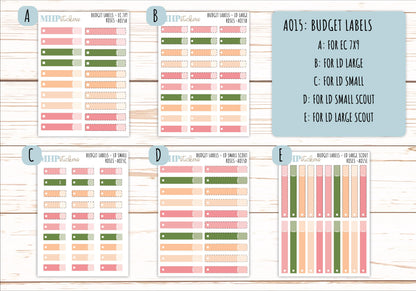 Basic Labels & Habit Trackers. ADD-Ons for Monthly Kits "A Little Wild" || AOBL