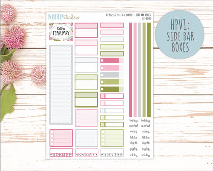 FEBRUARY Stickers for Happy Planner Classic Vertical Layout. 2026 Collection. "Fly" || HPV