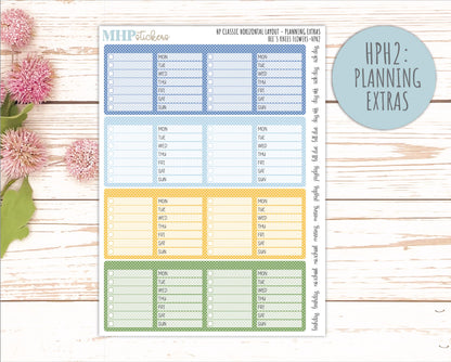 APRIL Stickers for Happy Planner Classic Horizontal Layout. 2026 Collection. "Bee's Knees Flowers" || HPH