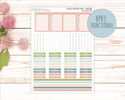 MAY Stickers for Happy Planner Classic Horizontal Layout. 2026 Collection. "A Little Wild" || HPH