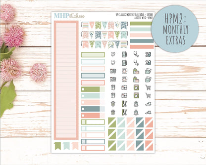 MAY Stickers for Happy Planner Classic Horizontal Layout. 2026 Collection. "A Little Wild" || HPH