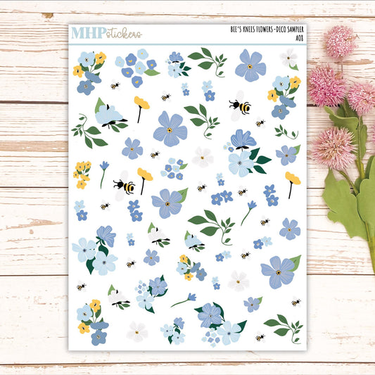 Decorative Planner Stickers "Bee's Knees Flowers" || AO8