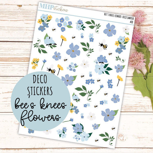 Decorative Planner Stickers "Bee's Knees Flowers" || AO8