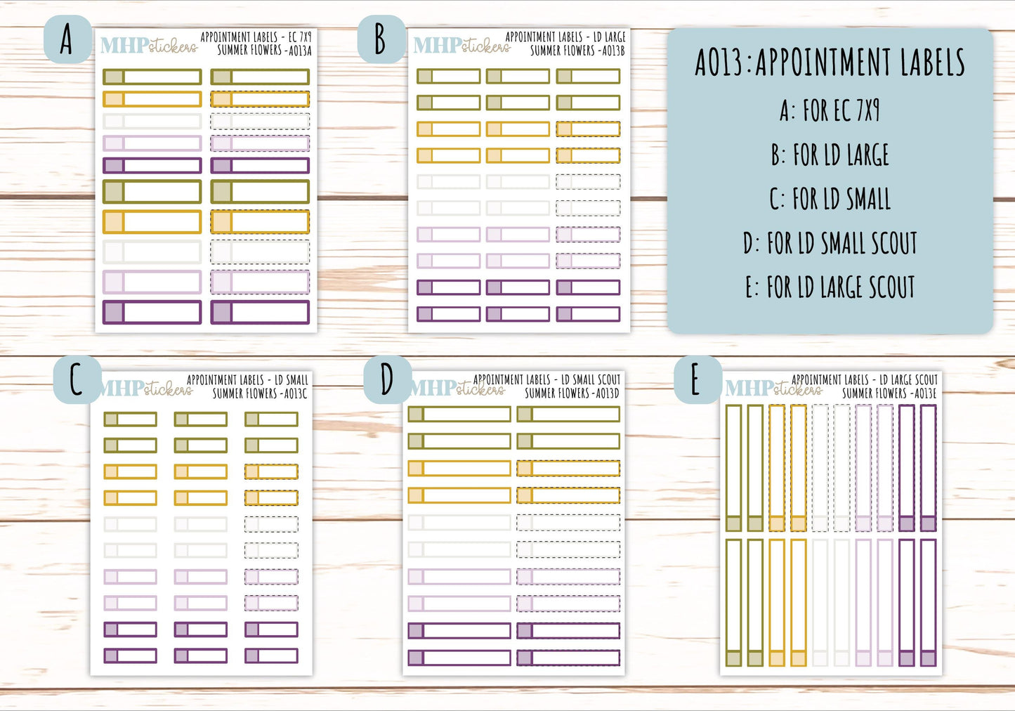 Basic Labels & Habit Trackers. ADD-Ons for Monthly Kits "Summer Flowers" || AOBL
