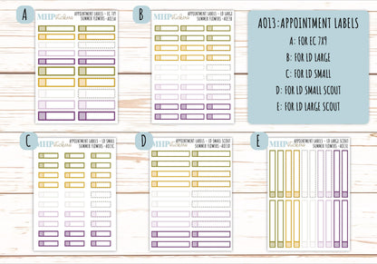 Basic Labels & Habit Trackers. ADD-Ons for Monthly Kits "Summer Flowers" || AOBL