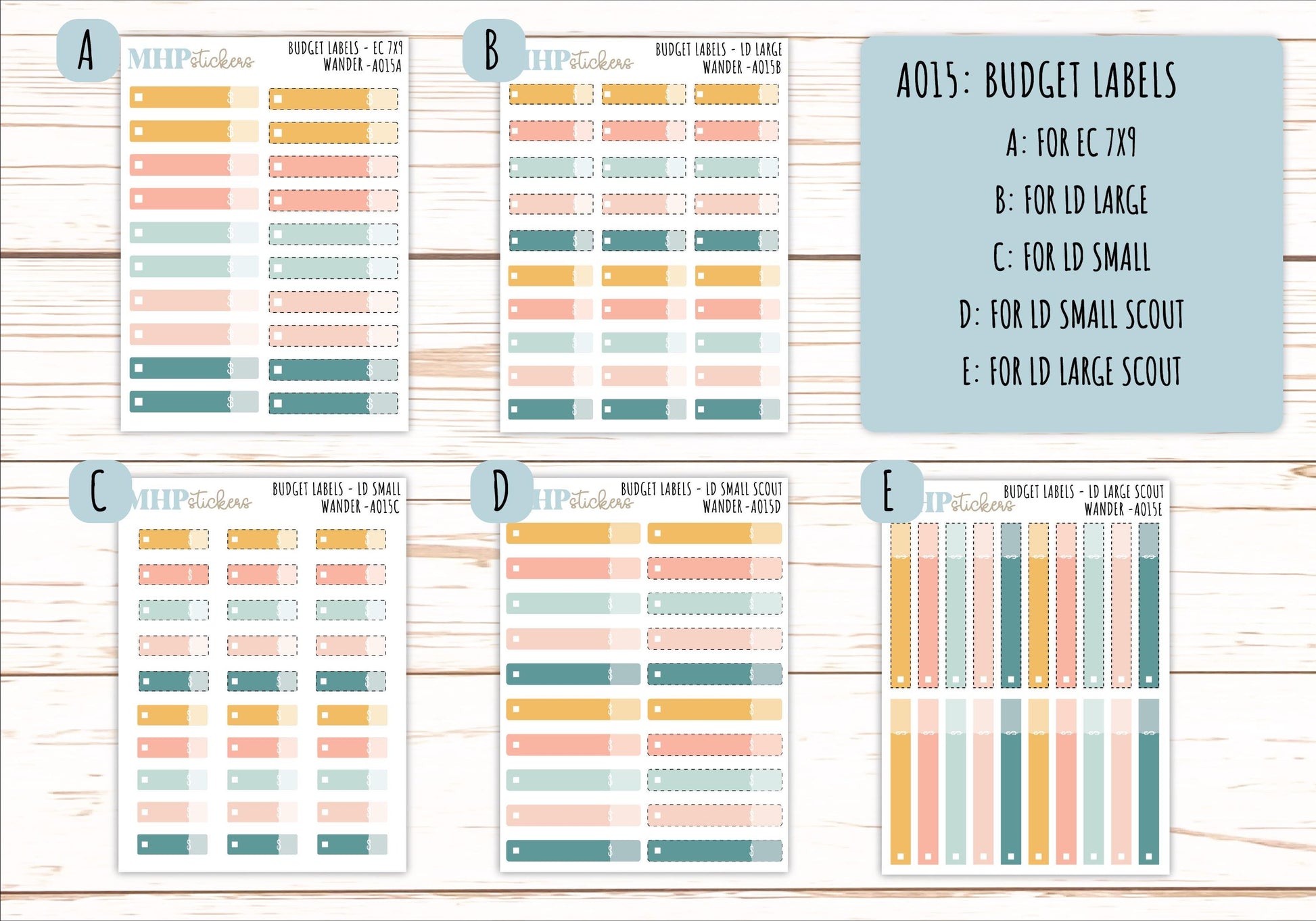 Basic Labels & Habit Trackers. ADD-Ons for Monthly Kits "Wander" || AOBL