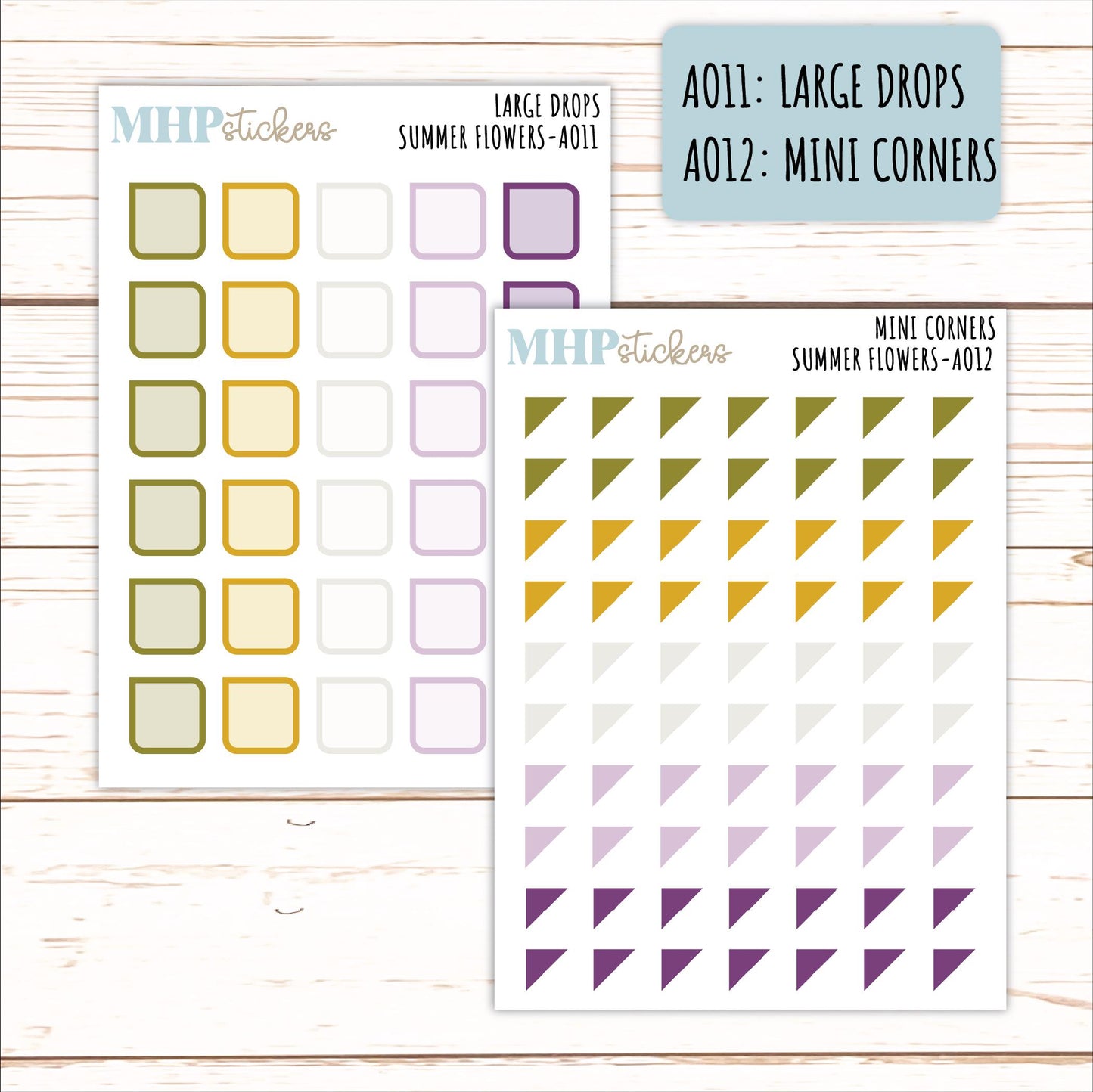 ADD-On's for Monthly Kits "Summer Flowers" || AO