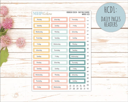 JUNE 2026 Stickers for Hobonichi Cousin. A5 Planners "Wander" || HC