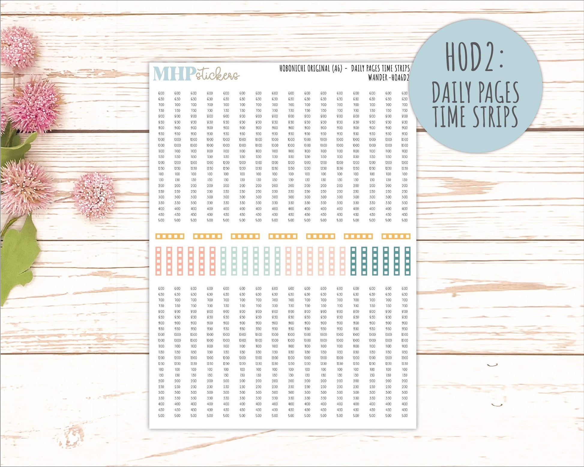 JUNE 2026 Stickers for Hobonichi Techo Original. A6 Planners "Wander" || HO