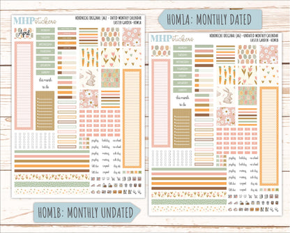 APRIL 2026 Stickers for Hobonichi Techo Original. A6 Planners "Easter Garden" || HO