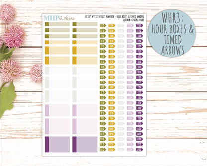 JUNE Weekly Hourly Planning Kits for 7x9 Erin Condren Planners. 2026 Collection "Summer Flowers" || ECWHR