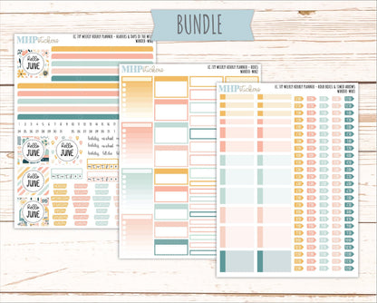 JUNE Weekly Hourly Planning Kits for 7x9 Erin Condren Planners. 2026 Collection "Wander" || ECWHR