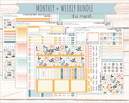 JUNE Weekly Hourly Planning Kits for 7x9 Erin Condren Planners. 2026 Collection "Wander" || ECWHR