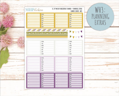 JUNE Weekly Horizontal Planning Kit for 7x9 Erin Condren Planners. 2026 Collection "Summer Flowers" || ECWH
