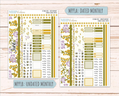 JUNE 2026 Stickers for The Small Rose Laurel Denise Planner. "Summer Flowers" || MPP