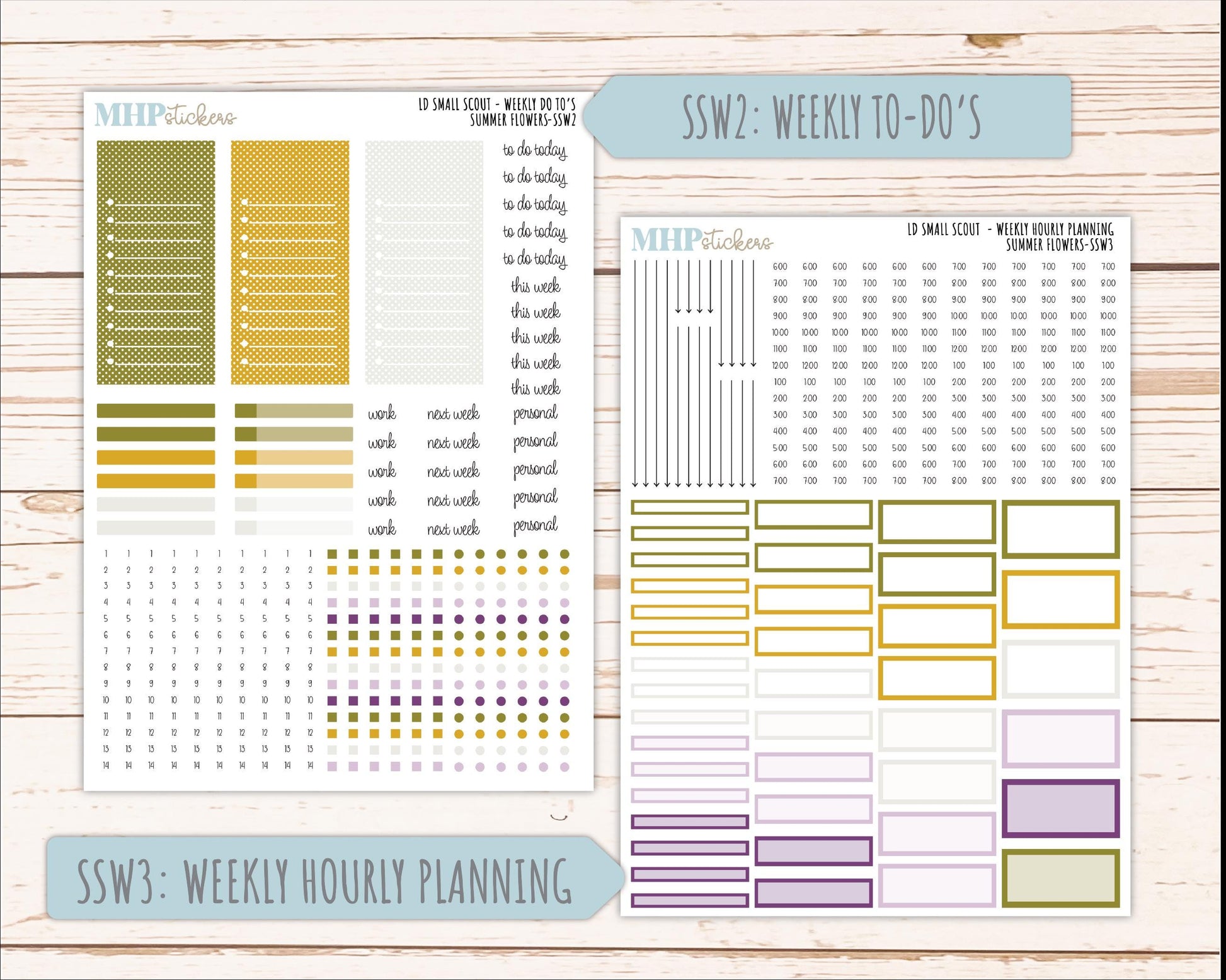 JUNE 2026 Stickers for the Small Scout Planner. For Laurel Denise Planners. "Summer Flowers" ||SS