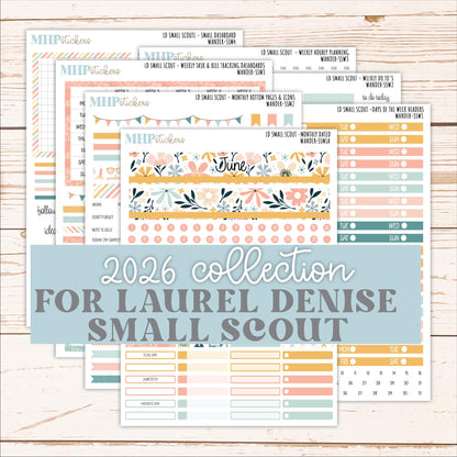 JUNE 2026 Stickers for the Small Scout Planner. For Laurel Denise Planners. "Wander" ||SS