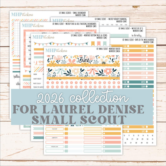 JUNE 2026 Stickers for the Small Scout Planner. For Laurel Denise Planners. "Wander" ||SS