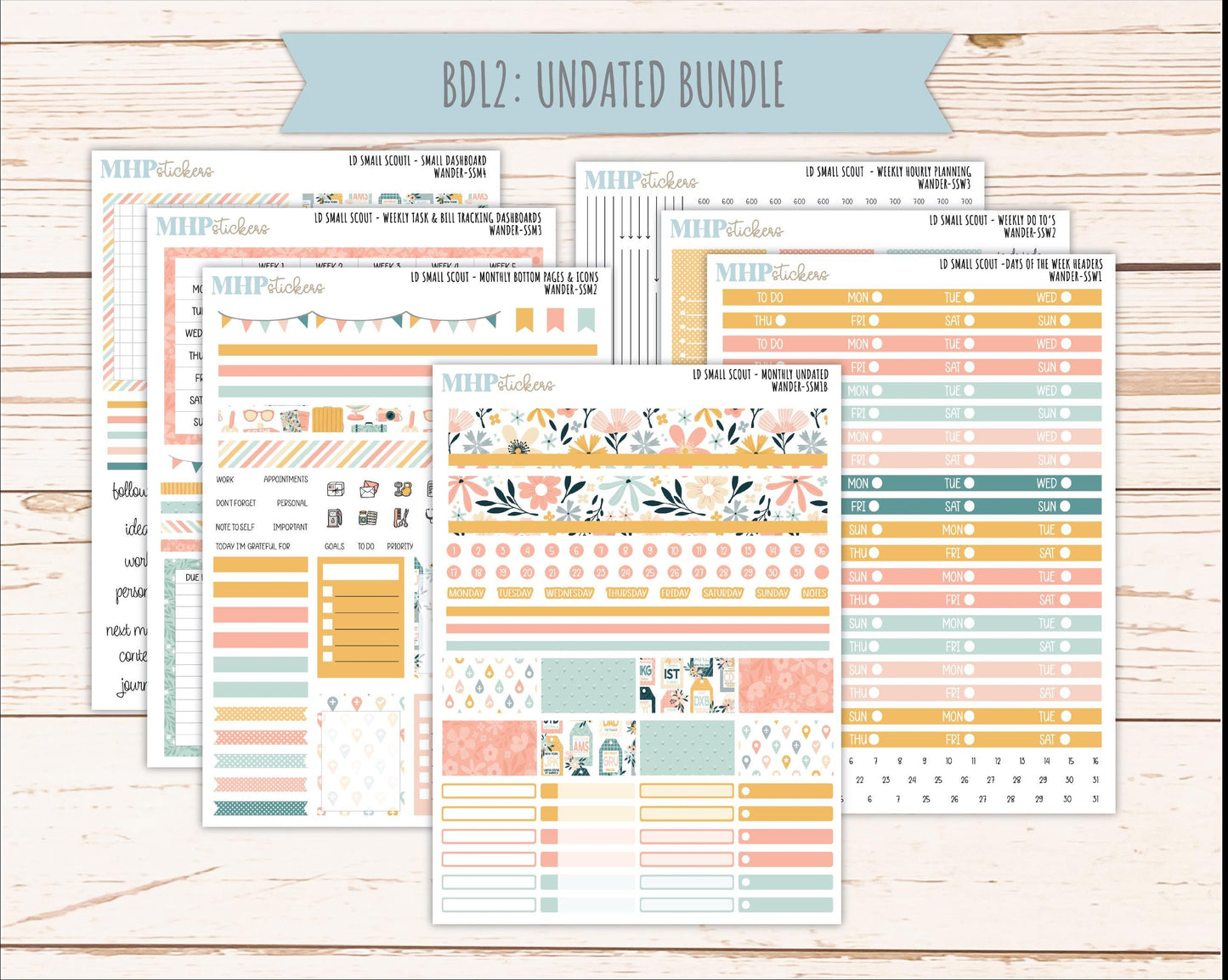 JUNE 2026 Stickers for the Small Scout Planner. For Laurel Denise Planners. "Wander" ||SS