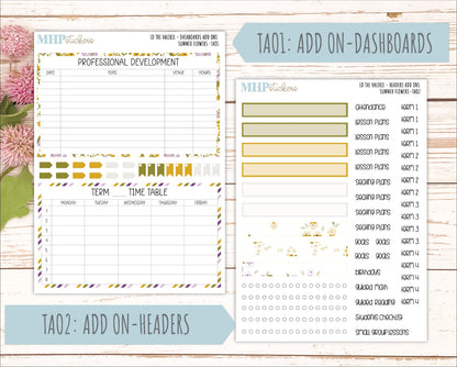 JUNE Stickers for The Valerie Laurel Denise Planner "Summer Flowers" || TC
