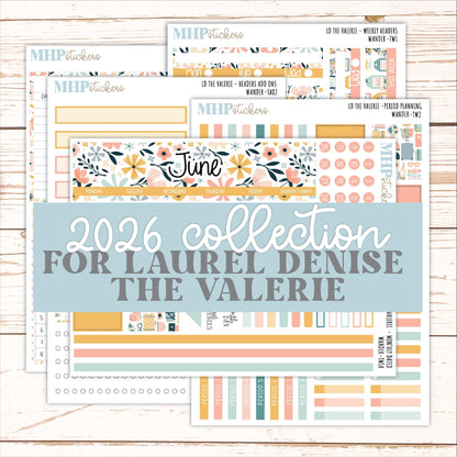 JUNE Stickers for The Valerie Laurel Denise Planner "Wander" || TC