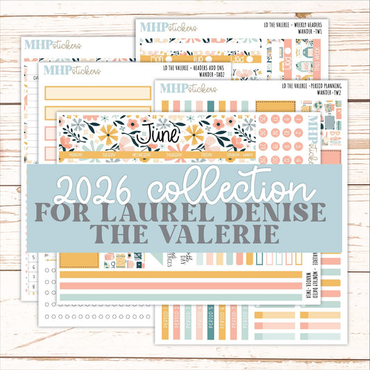 JUNE Stickers for The Valerie Laurel Denise Planner "Wander" || TC