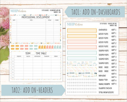 JUNE Stickers for The Valerie Laurel Denise Planner "Wander" || TC