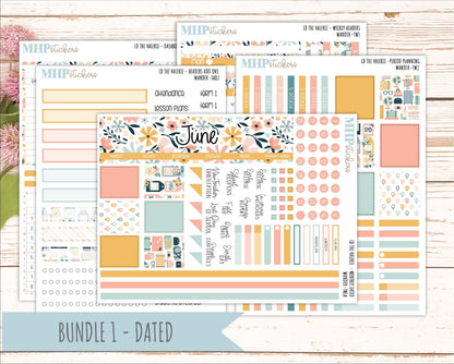 JUNE Stickers for The Valerie Laurel Denise Planner "Wander" || TC