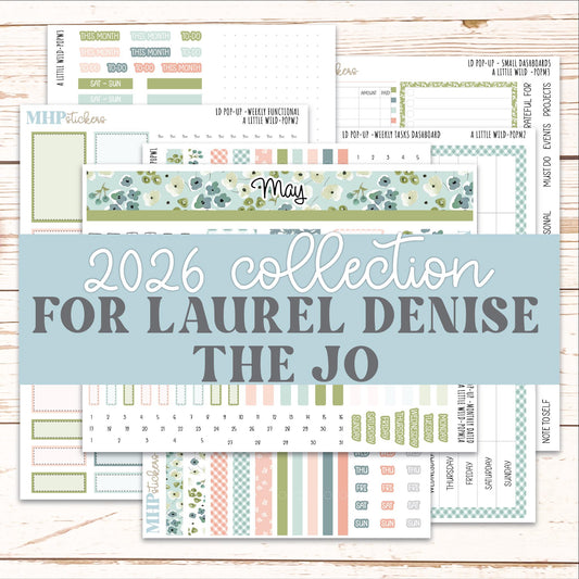MAY 2026 Stickers for The Jo, Laurel Denise Planner (Formerly Pop-Up Planner) "A Little Wild" || POP