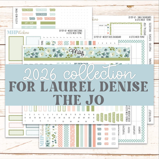 MAY 2026 Stickers for The Jo, Laurel Denise Planner (Formerly Pop-Up Planner) "A Little Wild" || POP