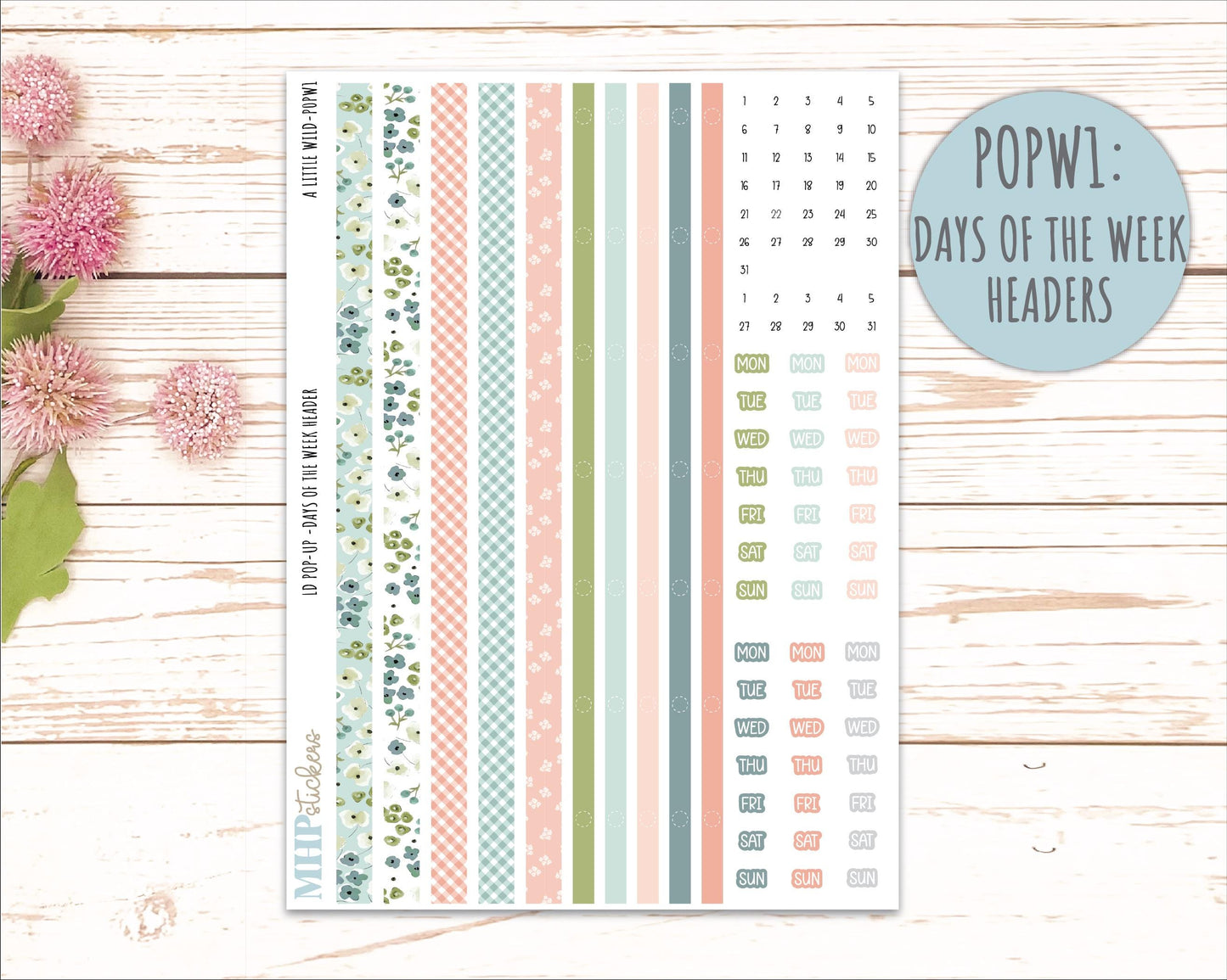 MAY 2026 Stickers for The Jo, Laurel Denise Planner (Formerly Pop-Up Planner) "A Little Wild" || POP