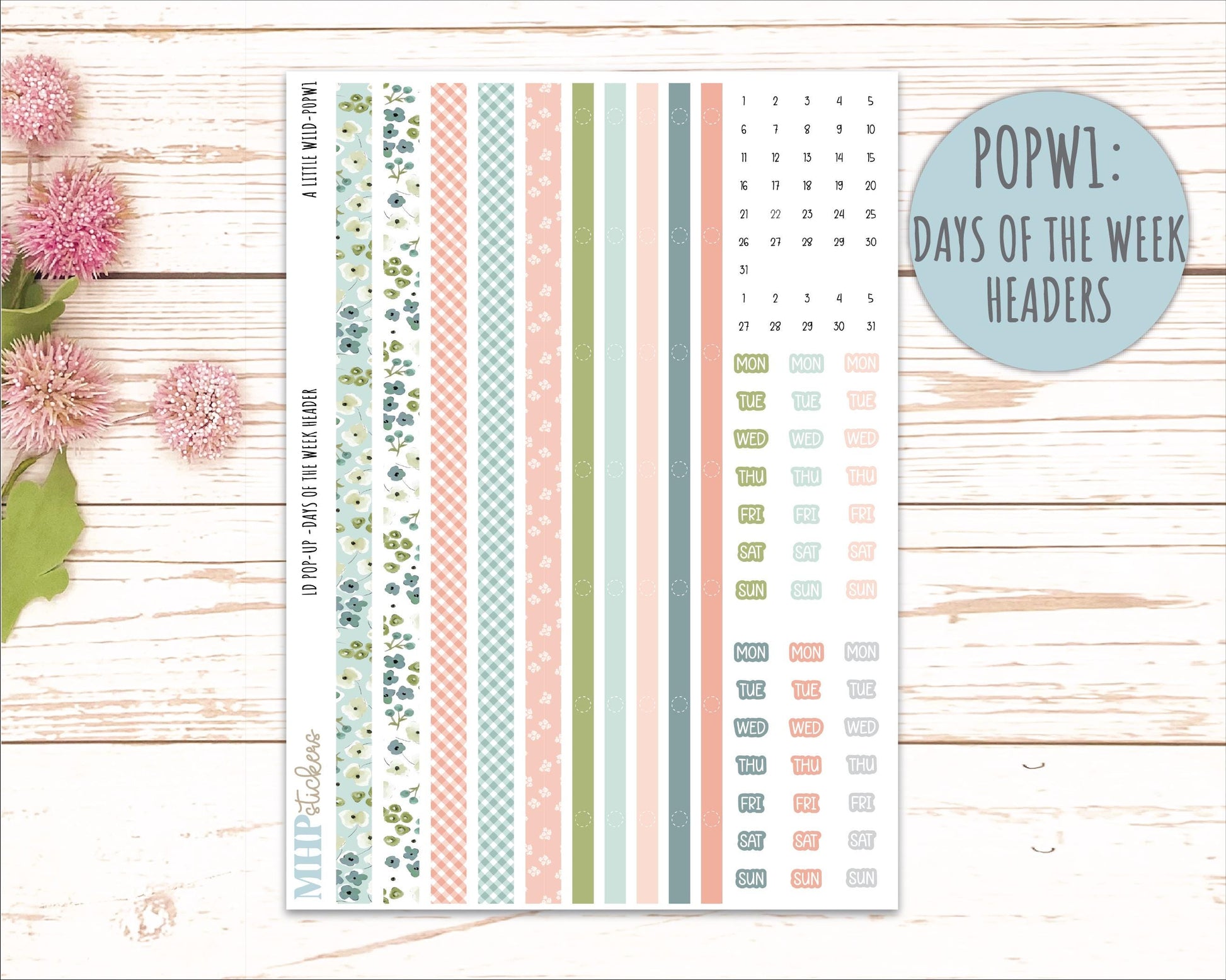 MAY 2026 Stickers for The Jo, Laurel Denise Planner (Formerly Pop-Up Planner) "A Little Wild" || POP