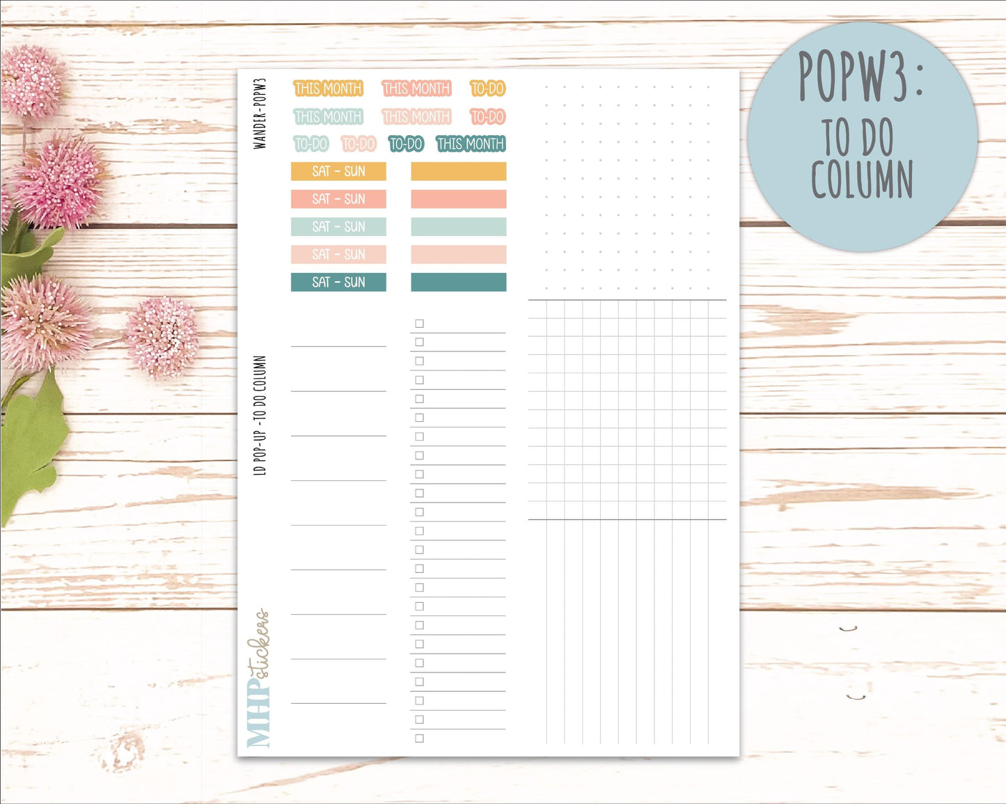 JUNE 2026 Stickers for The Jo, Laurel Denise Planner "Wander" || POP