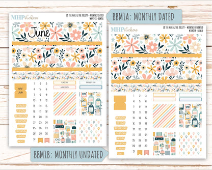 JUNE 2026 Stickers for the Mae & Kristy Laurel Denise Planners "Wander" || BB