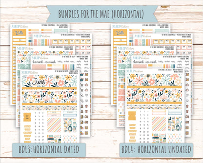 JUNE 2026 Stickers for the Mae & Kristy Laurel Denise Planners "Wander" || BB