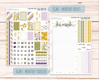 JUNE 2026 Stickers for Large Nancy, Anne, & Billie. Laurel Denise Planners. "Summer Flowers" || OG
