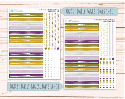 JUNE 2026 Stickers for Large Nancy, Anne, & Billie. Laurel Denise Planners. "Summer Flowers" || OG
