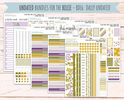JUNE 2026 Stickers for Large Nancy, Anne, & Billie. Laurel Denise Planners. "Summer Flowers" || OG