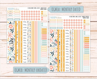 JUNE 2026 Stickers for Large Nancy, Anne, & Billie Planners. Laurel Denise Planners. "Wander" || OG
